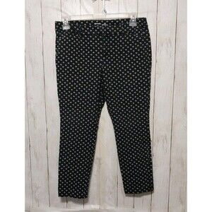 Old Navy Pixie Ankle Pants Black Polka Dot Size 12 Womens Business Casual Office